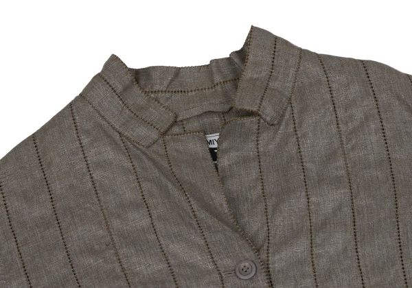 ISSEY MIYAKE FETE Foil Coated Openwork Embroidered Jacket K-164813_004