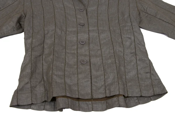 ISSEY MIYAKE FETE Foil Coated Openwork Embroidered Jacket K-164813_008