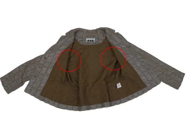 ISSEY MIYAKE FETE Foil Coated Openwork Embroidered Jacket K-164813_009