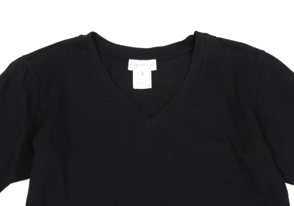 agnes b. Cotton V Neck T Shirt K-164820_002