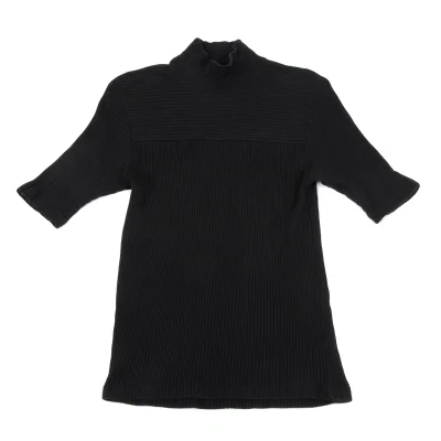 agnes.b homme Cotton Mock Neck Rib T Shirt