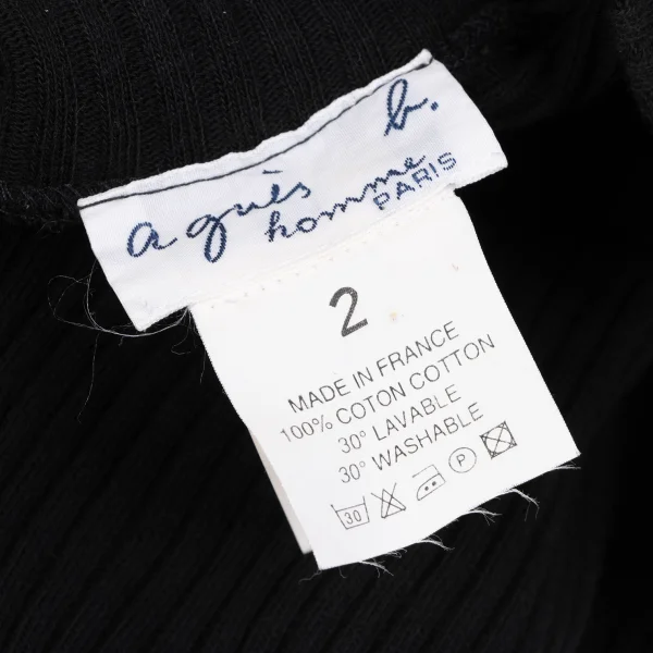 agnes.b homme Cotton Mock Neck Rib T Shirt K-164822_013