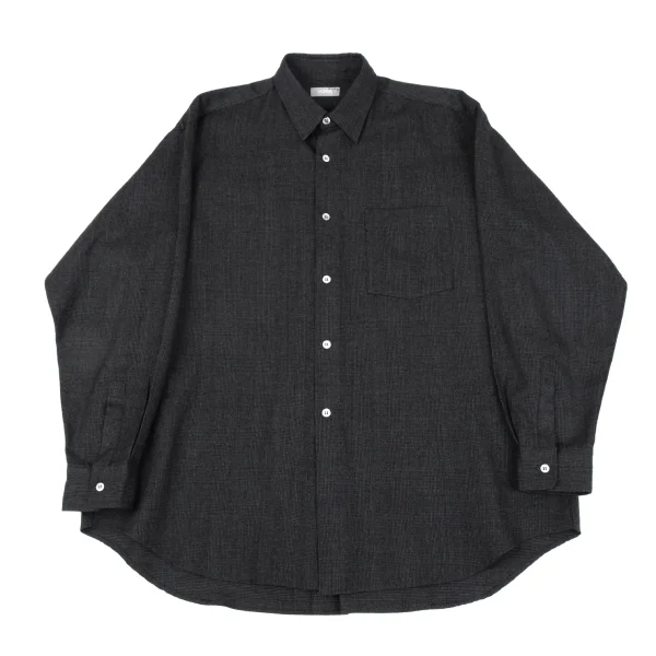 COMME des GARCONS HOMME Check Wool Shirt Charcoal M-L K-164828_001