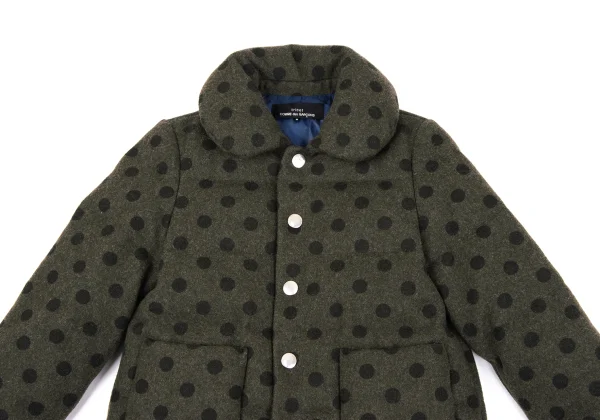 tricot COMME des GARCONS Wool Dot Snap Button Down Jacket K-164831_002