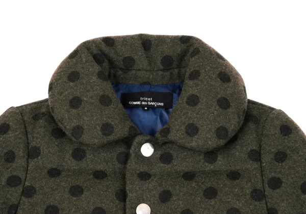 tricot COMME des GARCONS Wool Dot Snap Button Down Jacket K-164831_003