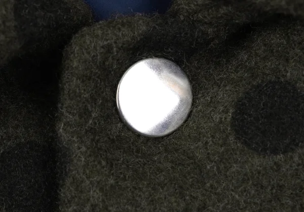 tricot COMME des GARCONS Wool Dot Snap Button Down Jacket K-164831_004