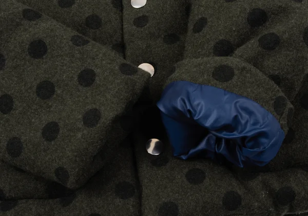 tricot COMME des GARCONS Wool Dot Snap Button Down Jacket K-164831_007