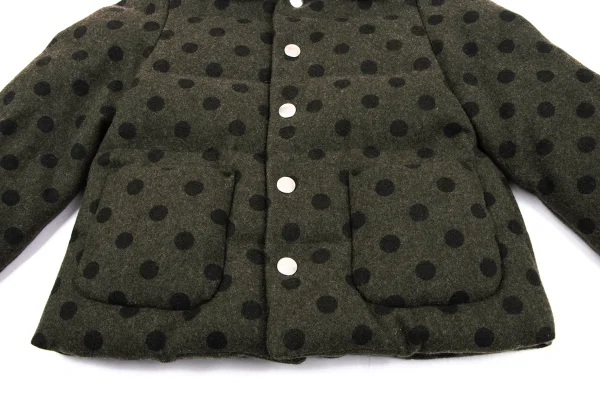 tricot COMME des GARCONS Wool Dot Snap Button Down Jacket K-164831_008