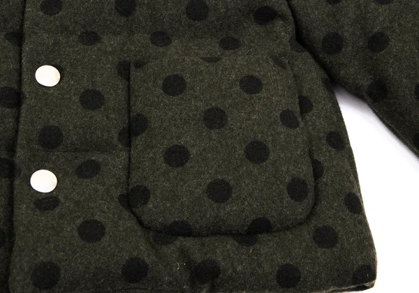 tricot COMME des GARCONS Wool Dot Snap Button Down Jacket K-164831_009