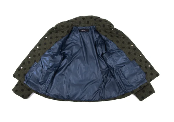 tricot COMME des GARCONS Wool Dot Snap Button Down Jacket K-164831_010