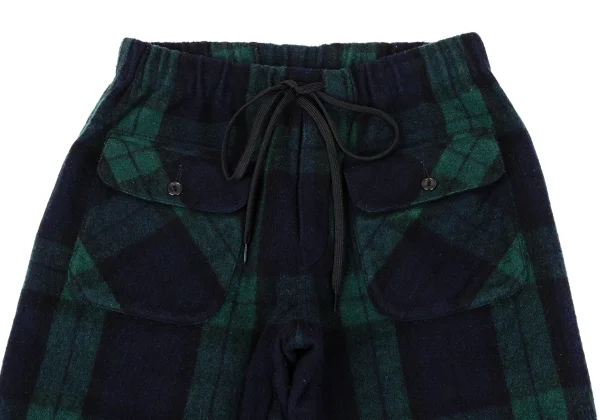 GANRYU Wool Poly Check Pants K-164836_002