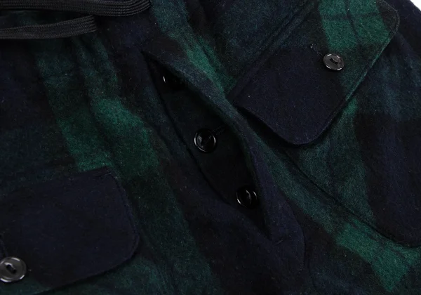 GANRYU Wool Poly Check Pants K-164836_005