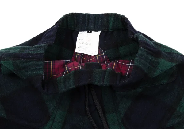 GANRYU Wool Poly Check Pants K-164836_006