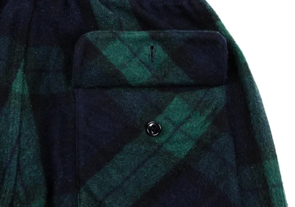 GANRYU Wool Poly Check Pants K-164836_010