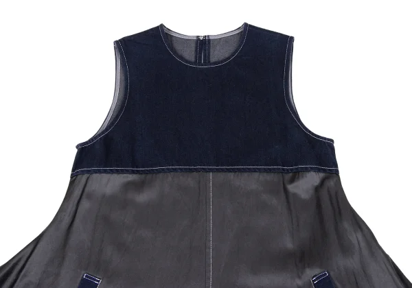 tricot COMME des GARCON Denim Switching Dyed Sleeveless Dress K-164837_003