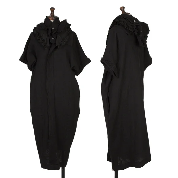 tricot COMME des GARCON Fulling Wool Frill Dress Black S K-164838_001