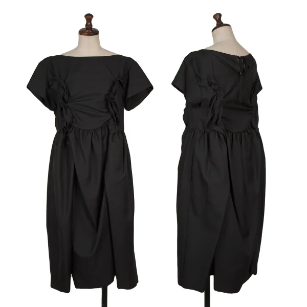 tricot COMME des GARCON Frill Pasted Poly Dress Black S K-164839_001