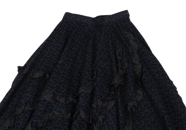 tricot COMME des GARCON Floral Flocky Frill Skirt K-164843_003