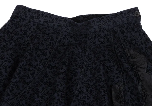 tricot COMME des GARCON Floral Flocky Frill Skirt K-164843_004