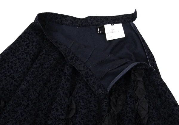 tricot COMME des GARCON Floral Flocky Frill Skirt K-164843_006