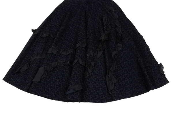 tricot COMME des GARCON Floral Flocky Frill Skirt K-164843_007
