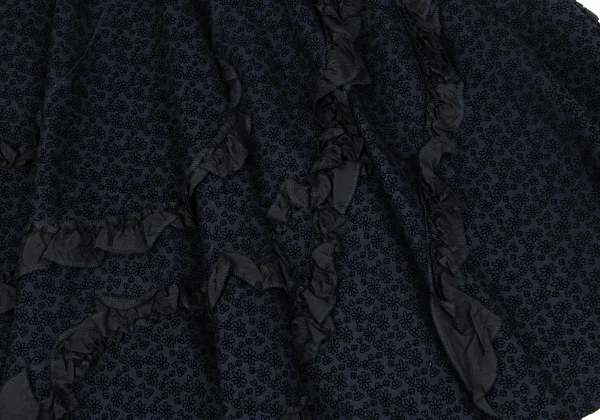 tricot COMME des GARCON Floral Flocky Frill Skirt K-164843_008