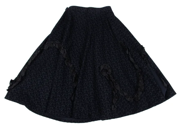 tricot COMME des GARCON Floral Flocky Frill Skirt K-164843_010