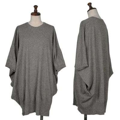 zucca Cashmere Blended Wool Silk Drape Knit Top