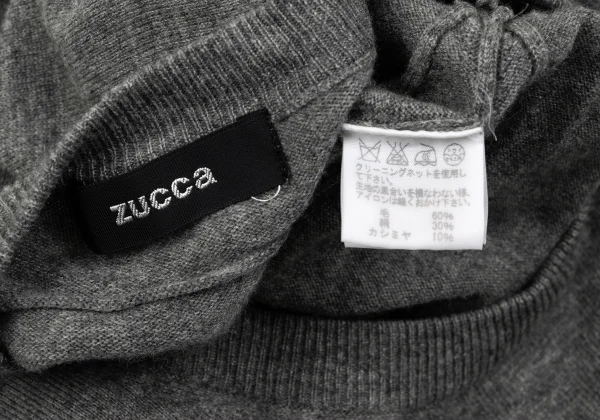 zucca Cashmere Blended Wool Silk Drape Knit Top K-164845_010