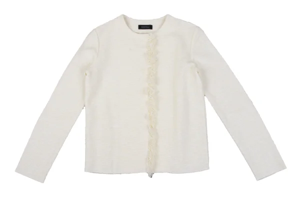 BARNEYS NEW YORK Fringe Front Tweed Cardigan K-164846_002