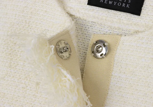 BARNEYS NEW YORK Fringe Front Tweed Cardigan K-164846_006