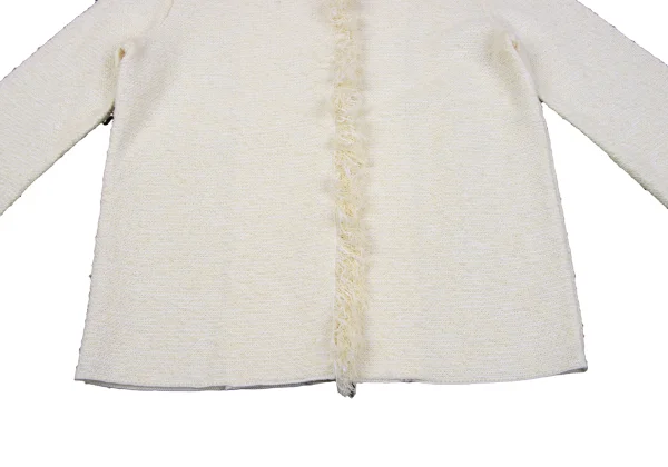 BARNEYS NEW YORK Fringe Front Tweed Cardigan K-164846_009