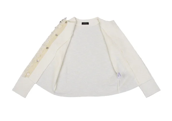 BARNEYS NEW YORK Fringe Front Tweed Cardigan K-164846_011