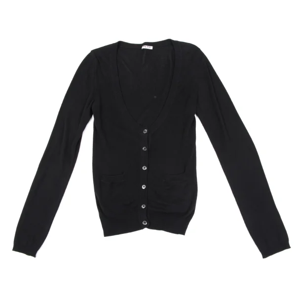 MIU MIU Open Neck Knit Cardigan K-164847_002