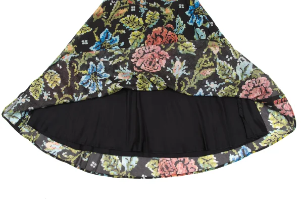 Leilian Pixel Flower Printed Cotton Skirt K-164848_006