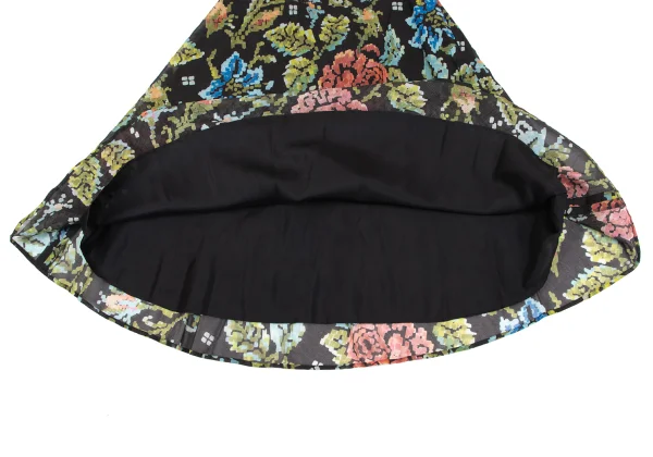 Leilian Pixel Flower Printed Cotton Skirt K-164848_007