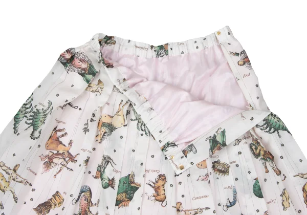 MUVEIL Constellation Printed Pleats Poly Skirt K-164849_005