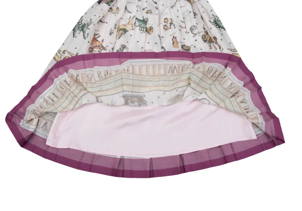 MUVEIL Constellation Printed Pleats Poly Skirt K-164849_007