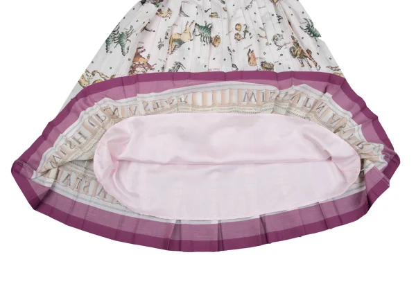 MUVEIL Constellation Printed Pleats Poly Skirt K-164849_008