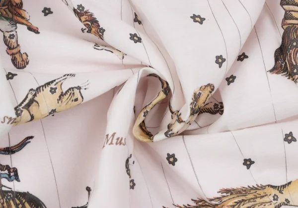 MUVEIL Constellation Printed Pleats Poly Skirt K-164849_012