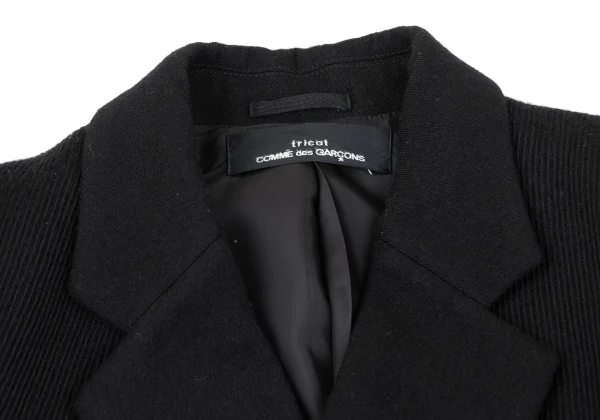 tricot COMME des GARCONS Rib Switching Wool Jacket K-164853_004