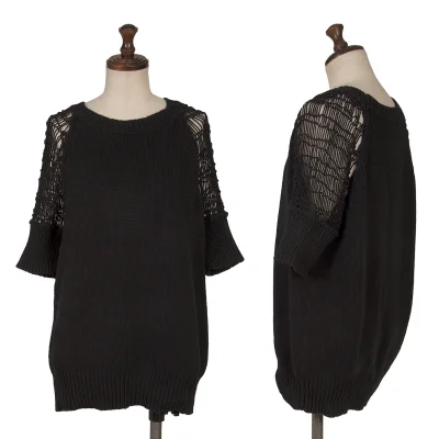 RISMAT by Y's Mesh Shoulder Knit Top