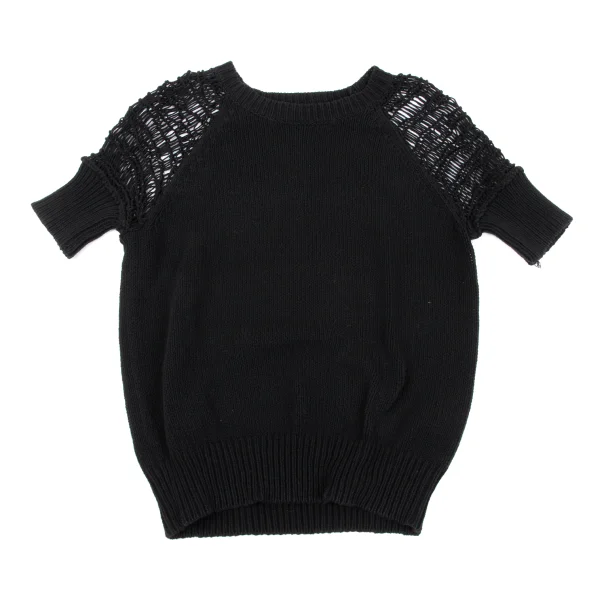 RISMAT by Y's Mesh Shoulder Knit Top K-164857_002