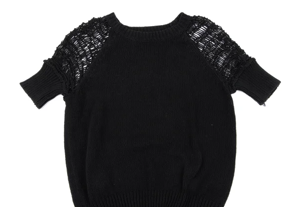 RISMAT by Y's Mesh Shoulder Knit Top K-164857_003