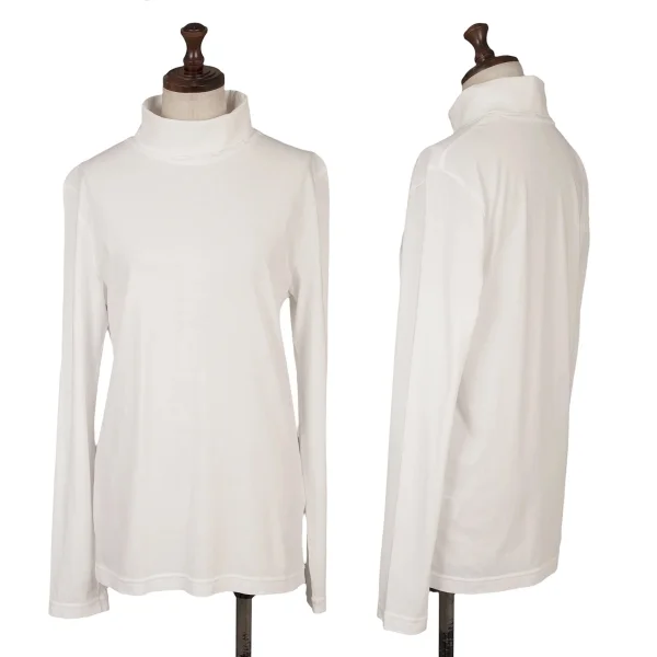 Y's Cotton Turtle Neck T Shirt White 2 K-164861_001