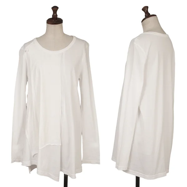 ワイズY's 顔料プリントペーストカットソー 白2 K-164863_001