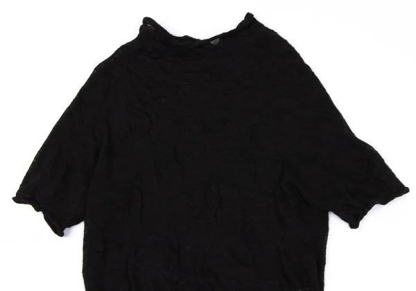 Y's Dot Woven Hem Glitter Short Sleeve Knit K-164865_003