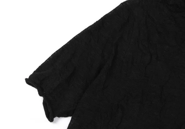 Y's Dot Woven Hem Glitter Short Sleeve Knit K-164865_005