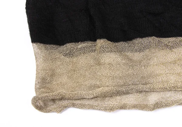 Y's Dot Woven Hem Glitter Short Sleeve Knit K-164865_008