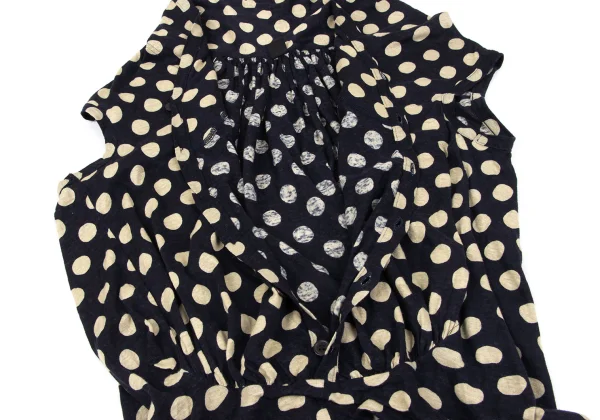 Y's Linen Blended Dot Pull-over Top K-164866_008